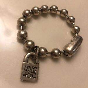 Uno De 50 snowflake bracelet